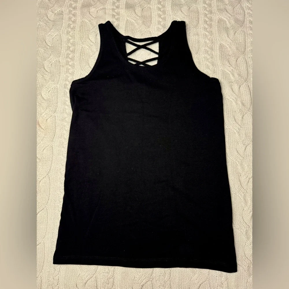 NWOT Kid’s Old Navy Criss-Cross Black Tank #1168